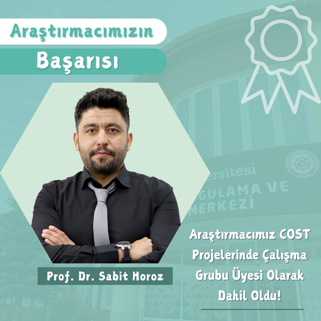 Araştırmacımız COST Projelerinde Çalışma Grubu Üyesi Olarak Dahil Oldu!