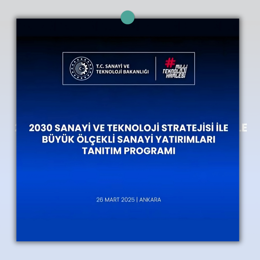 Our Center Director, Assoc. Prof. Dr. İlkay DEMİR, participated as a guest on behalf of CÜNAM in the "2030 Industry and Technology Strategy and Large-Scale Industrial Investments Promotion Program