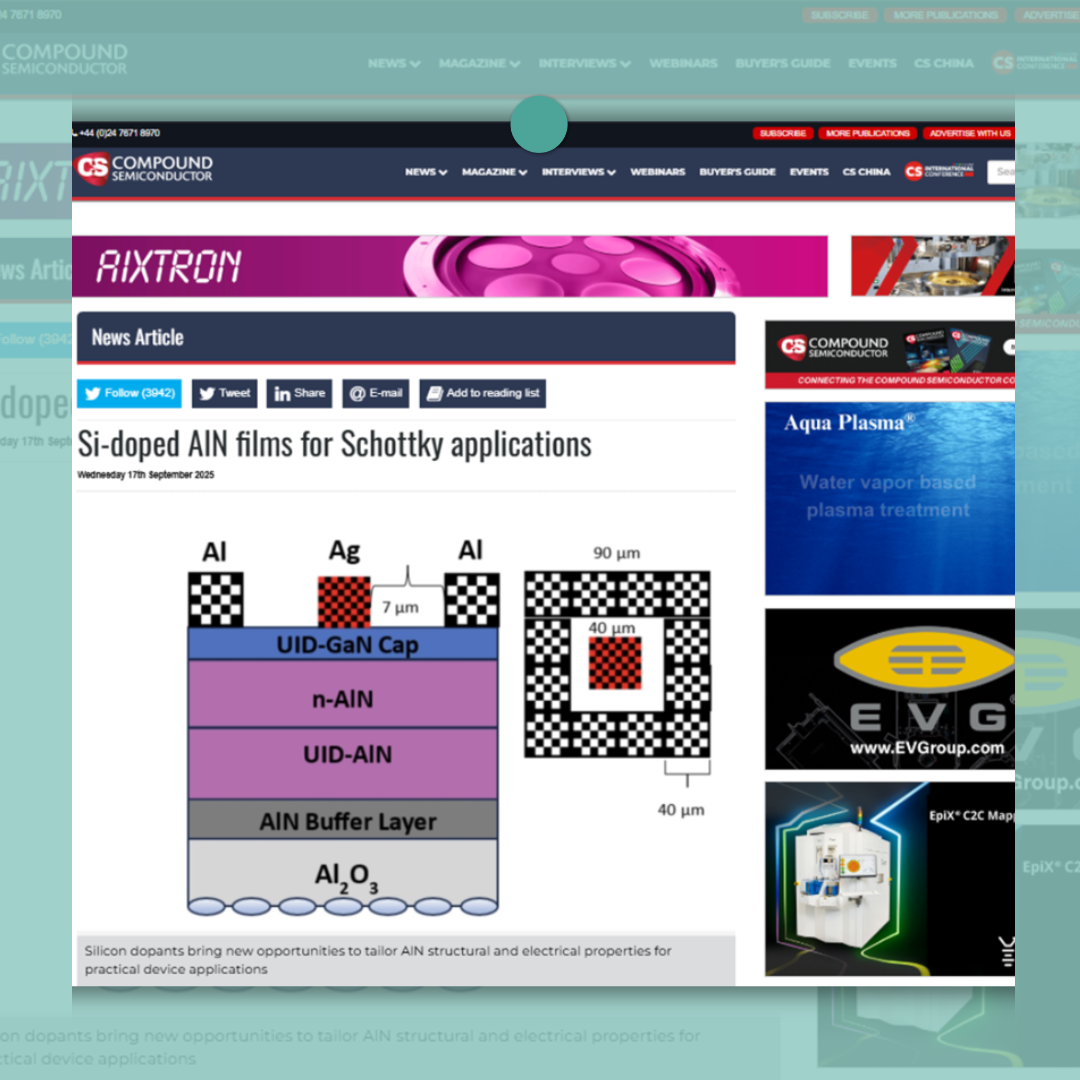 CÜNAM Researchers’ Work Featured in the World’s Leading Semiconductor Portal, Compound Semiconductor!