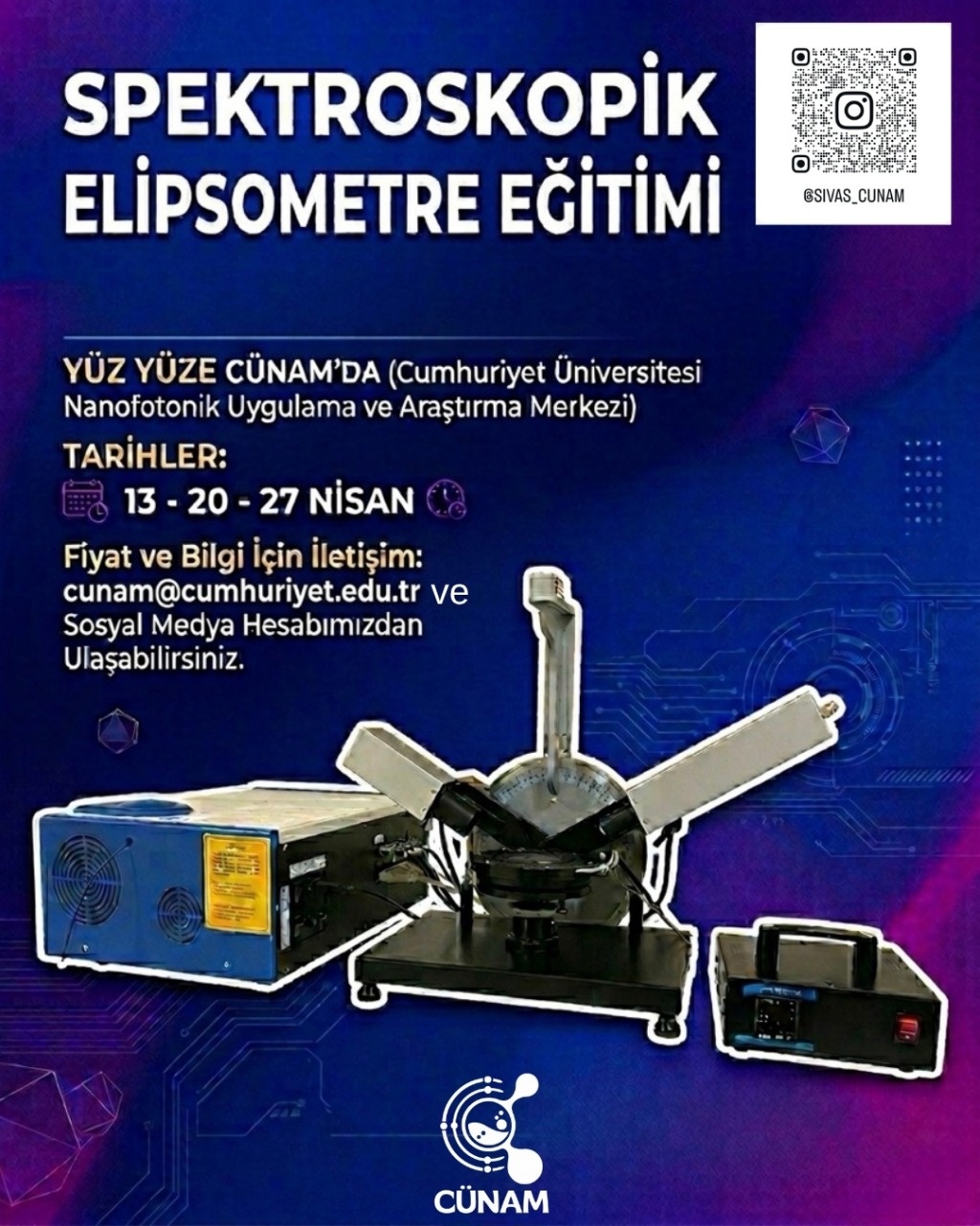 Spectroscopic Ellipsometer Training is Starting at CÜNAM