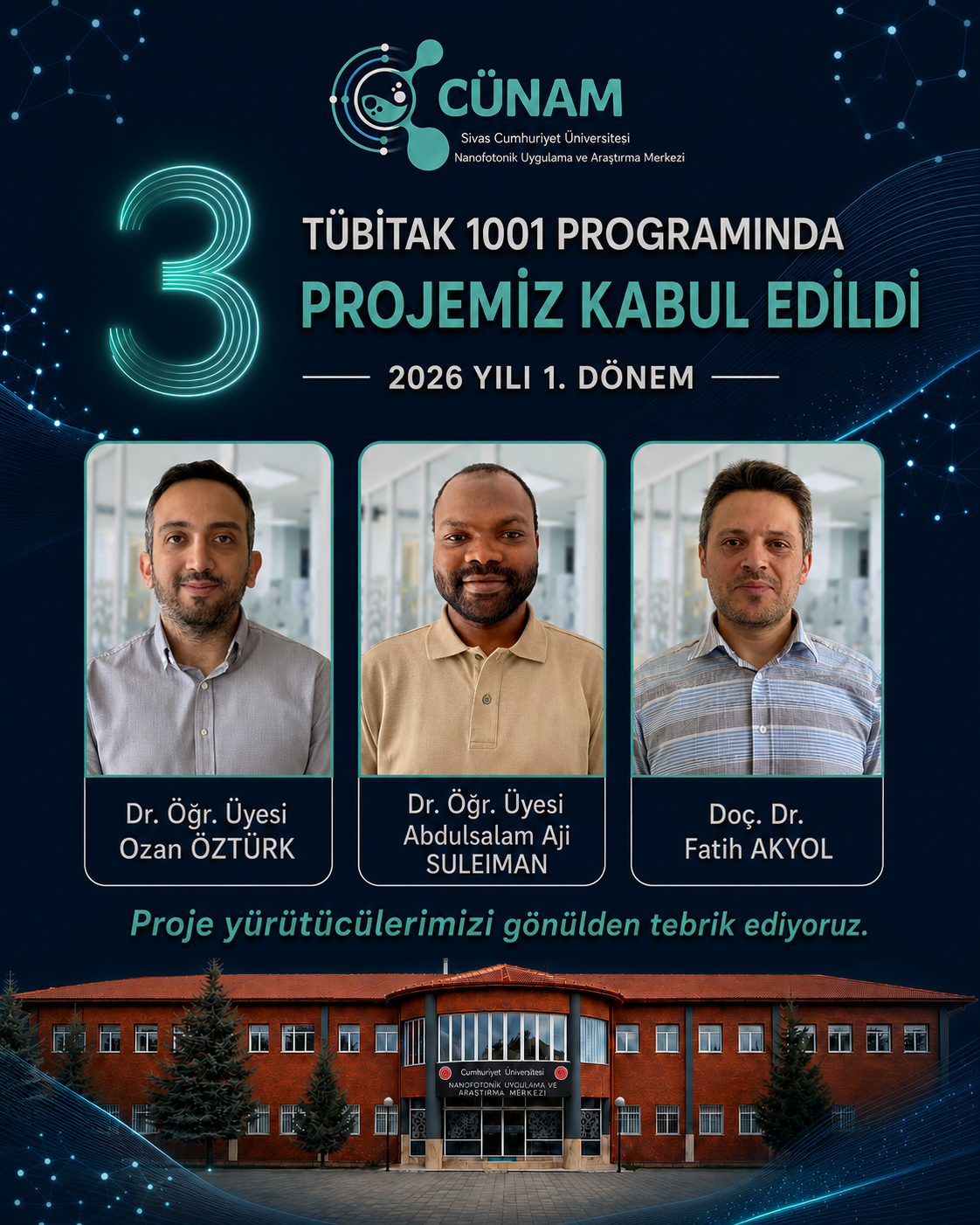 CÜNAM’dan TÜBİTAK 1001 Programında Önemli Başarı