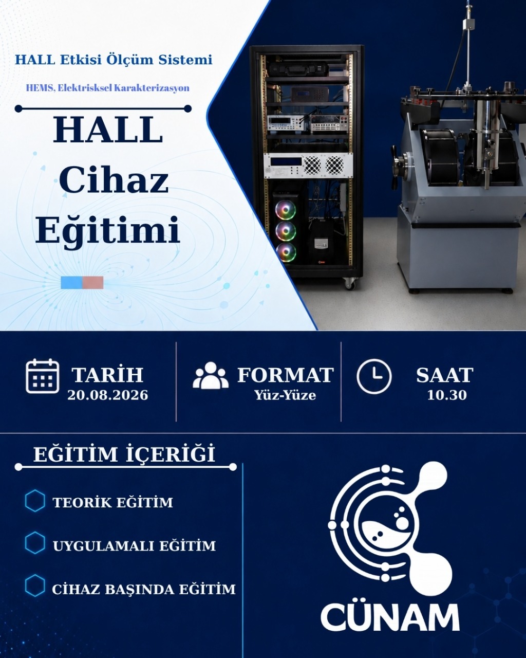 Hall Etkisi Ölçüm Sistemi (HEMS) Cihaz Eğitimi