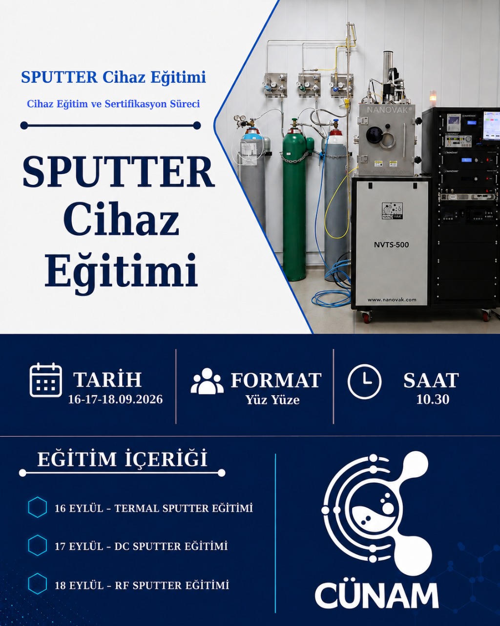 CÜNAM Sputter System Training Sessions Are Starting!
