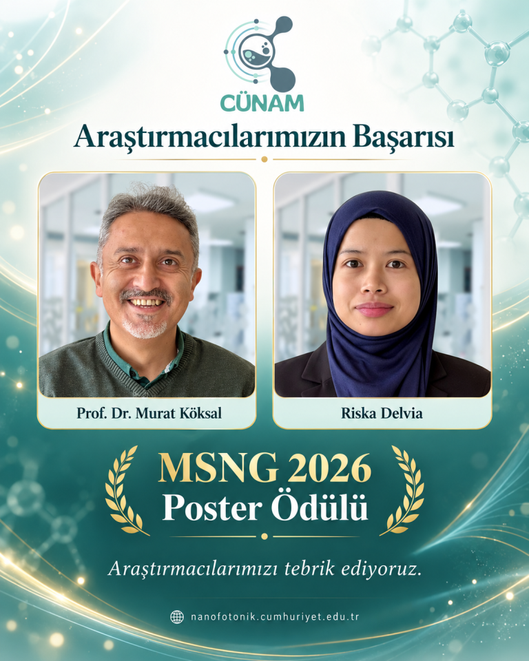 Araştırmacılarımıza MSNG 2026’da Poster Ödülü